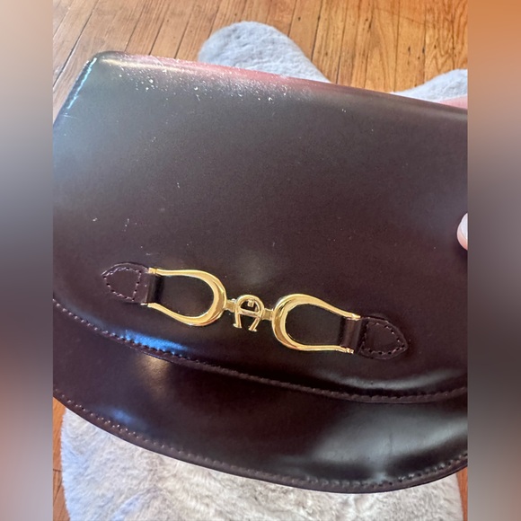 ETIENNE AIGNER CAVALIER COLLECTION SIGNATURE LEATHER SADDLE BAG - Picture 12 of 17